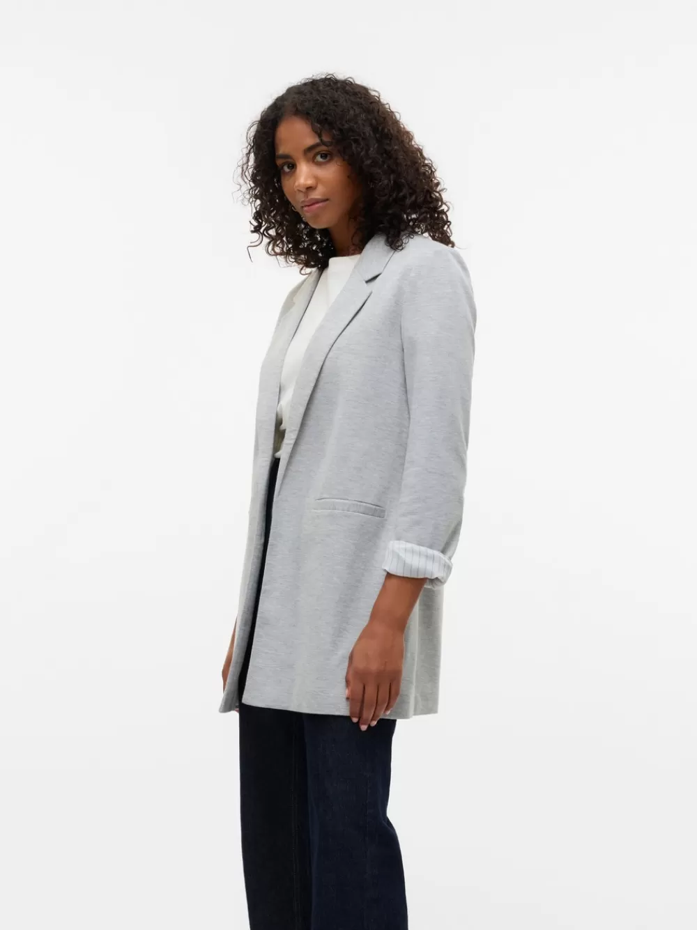 VERO MODA VMHARUKI Bleiserit Light Grey Melange New