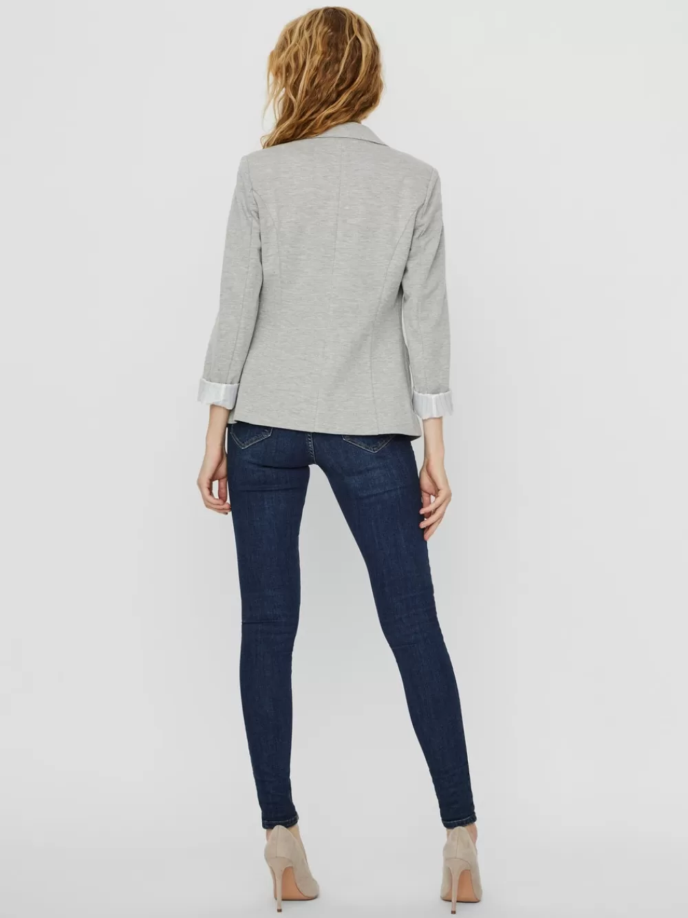 VERO MODA VMHARUKI Bleiserit Light Grey Melange Fashion