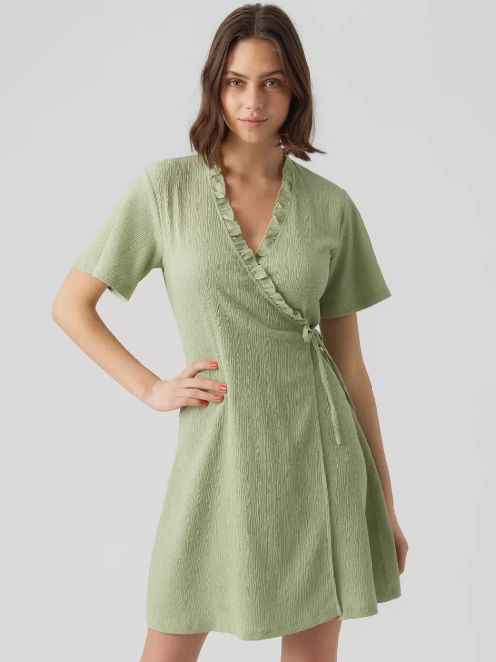 VERO MODA VMHAYA Lyhyt mekko Reseda Fashion