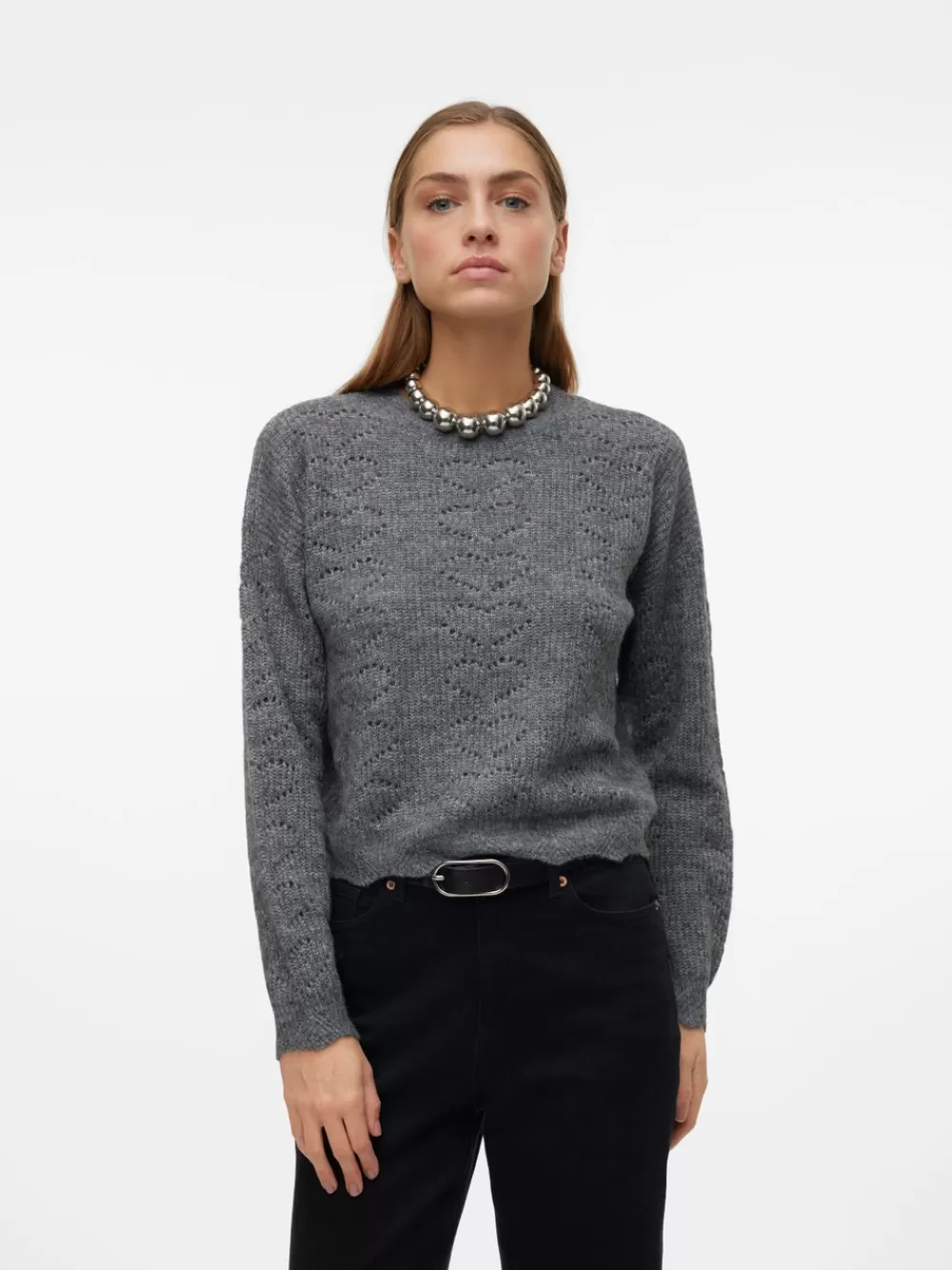 VERO MODA VMHEARTS Neulepuserot Dark Grey Melange Cheap