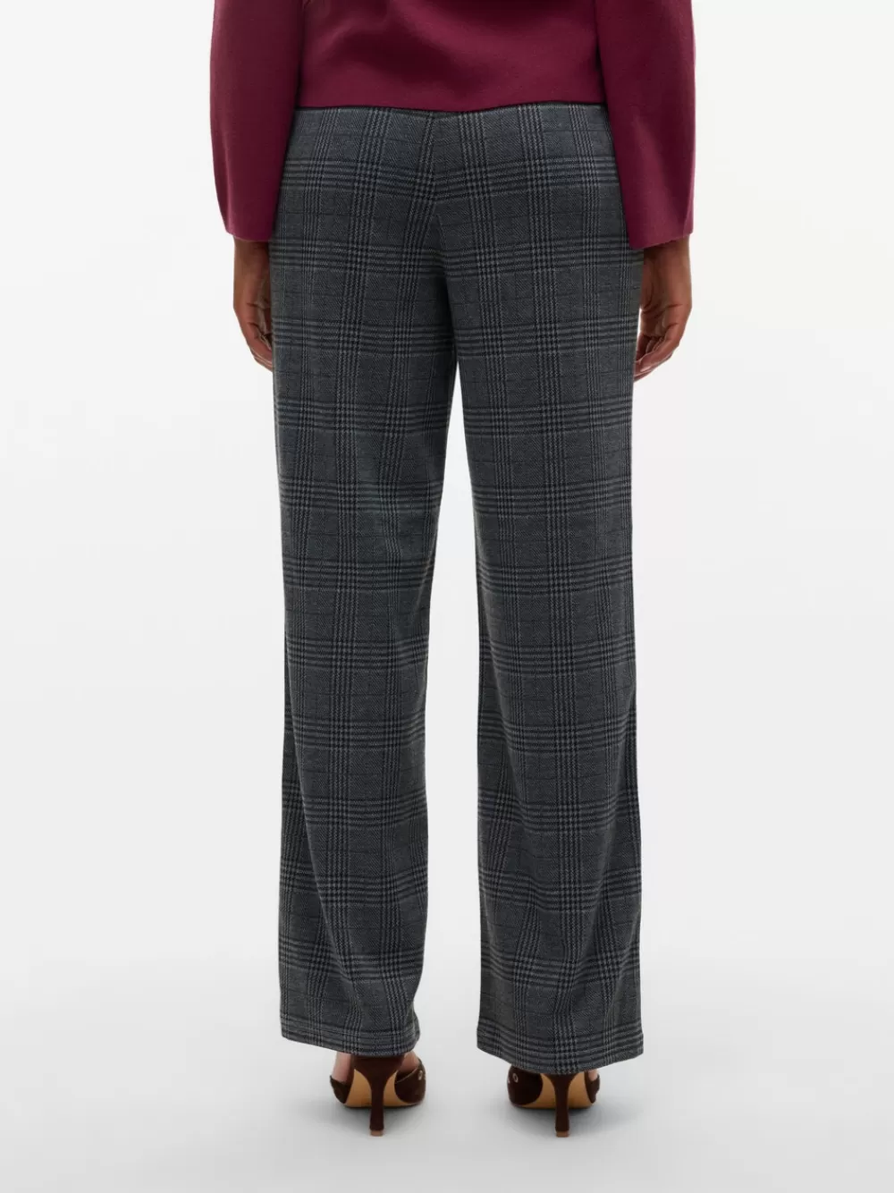 VERO MODA VMHENNA Korkea vyötärö Housut Dark Grey Melange Flash Sale