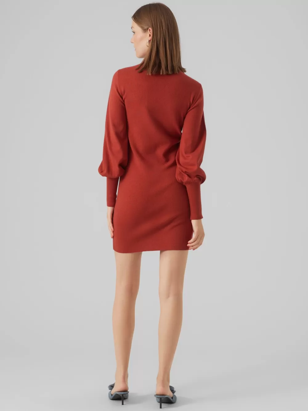 VERO MODA VMHOLLYKARISPUFF Lyhyt mekko Red Ochre Shop