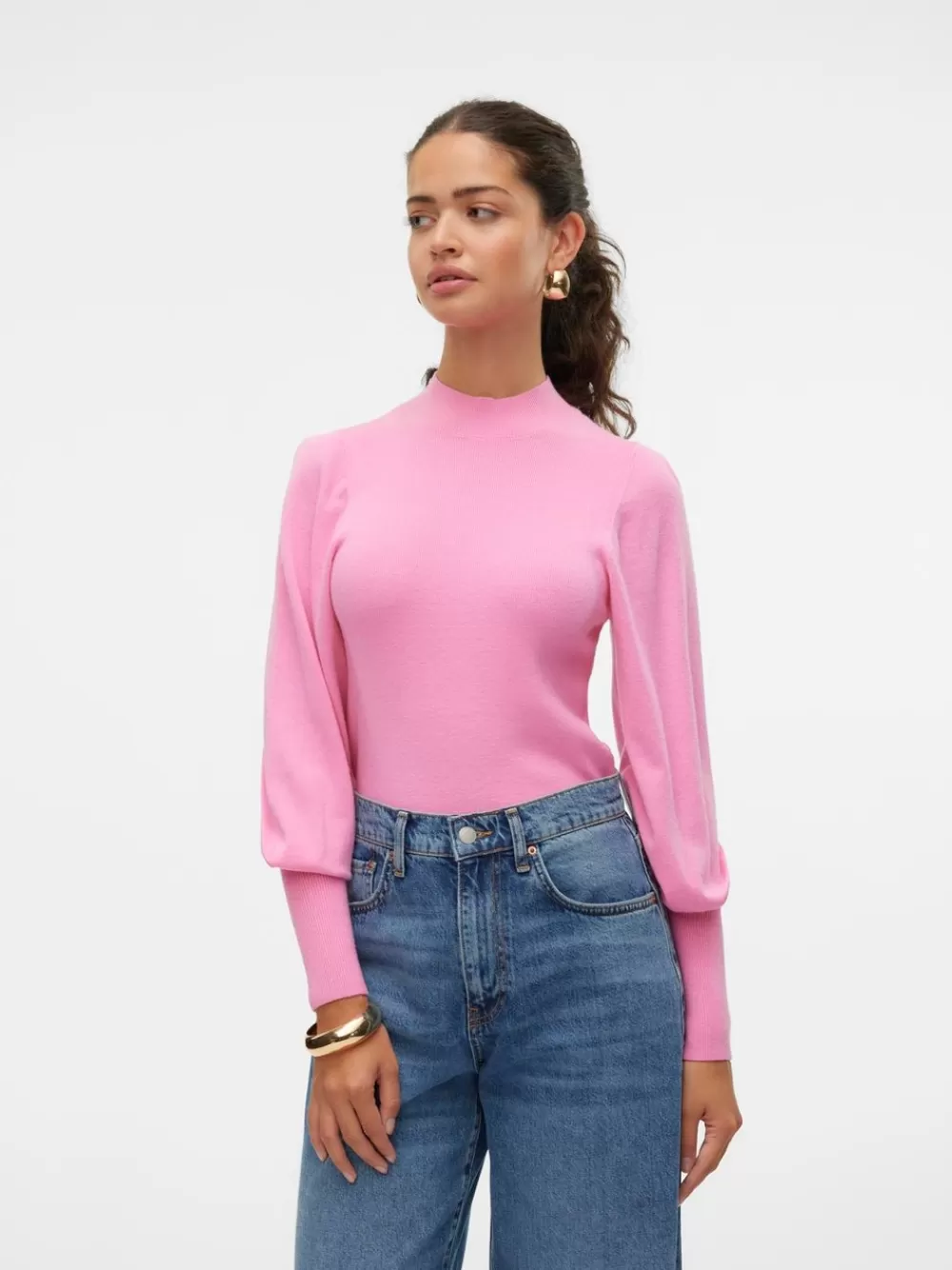VERO MODA VMHOLLYKARISPUFF Neulepuserot Fuchsia Pink Cheap