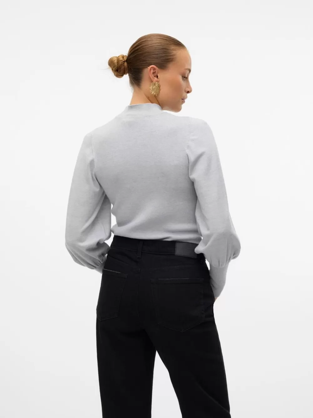 VERO MODA VMHOLLYKARISPUFF Neulepuserot Light Grey Melange Store