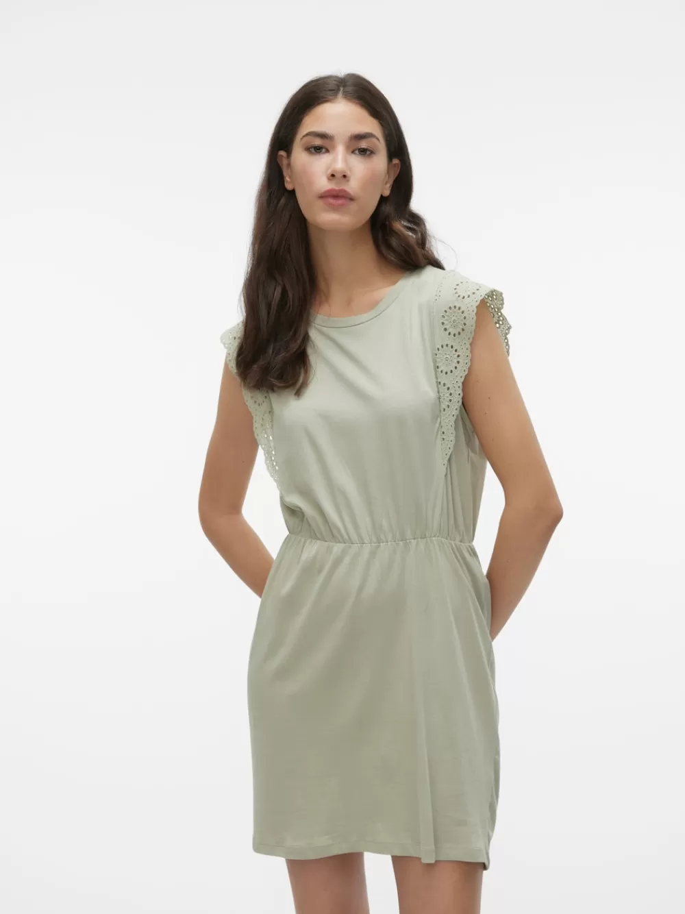 VERO MODA VMHOLLYN Lyhyt mekko Desert Sage Cheap