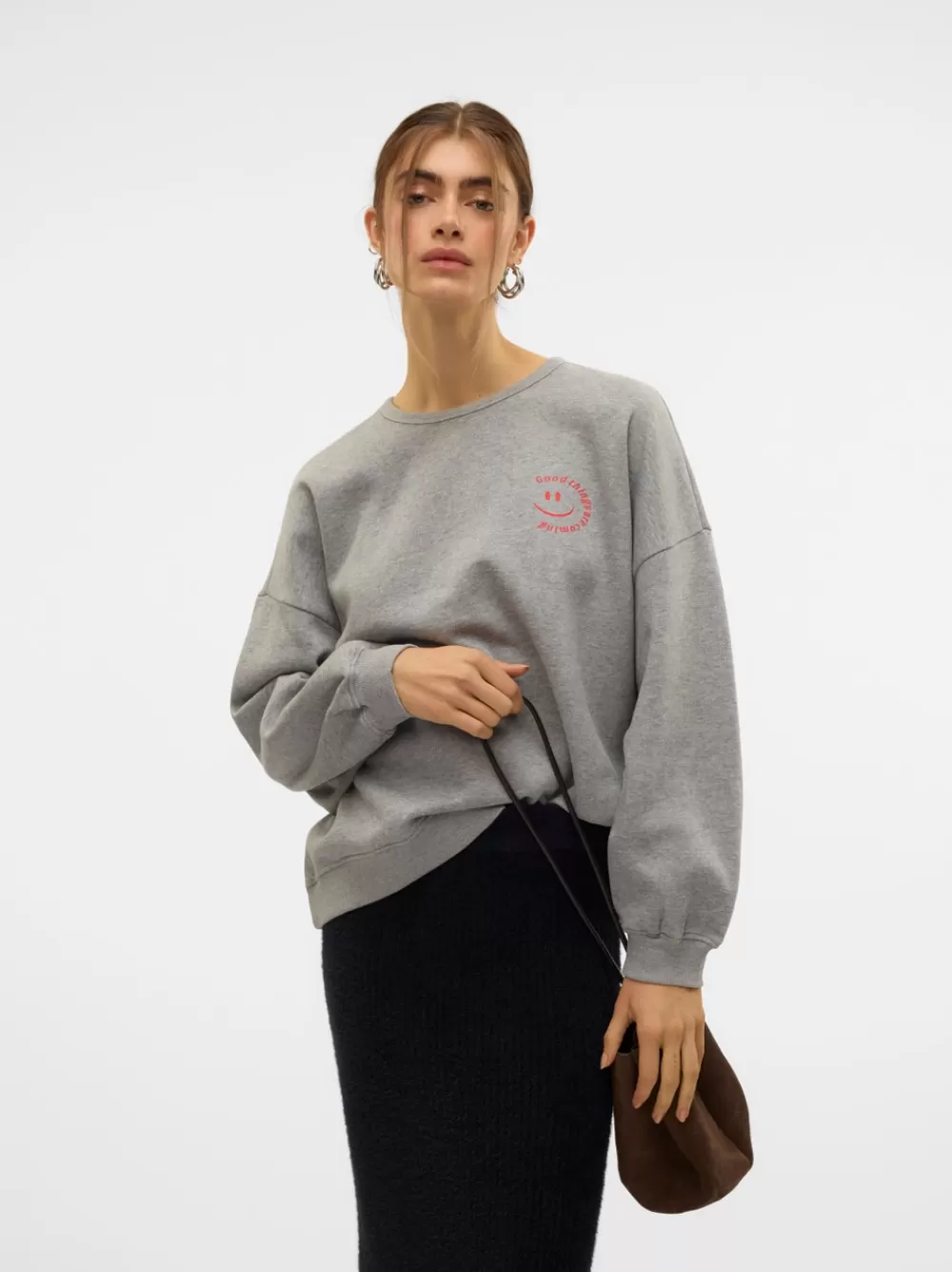 VERO MODA VMIJA Svetarit Light Grey Melange Hot