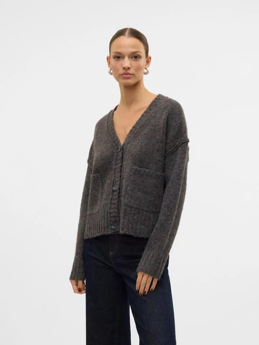 VERO MODA VMINGRID Neuletakit Dark Grey Melange Best