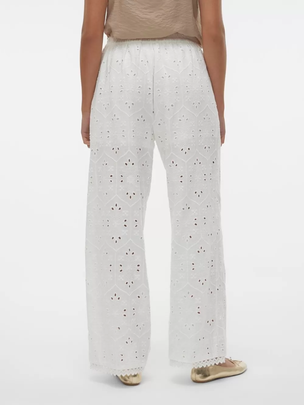 VERO MODA VMIRINA Korkea vyötärö Housut Snow White Flash Sale