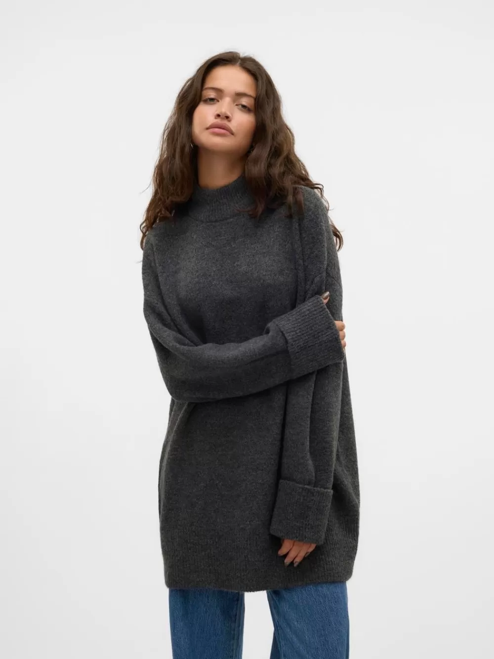 VERO MODA VMIRIS Neulepuserot Dark Grey Melange Online