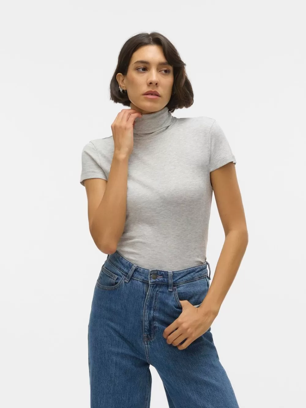 VERO MODA VMIRWINA Topit Light Grey Melange Fashion