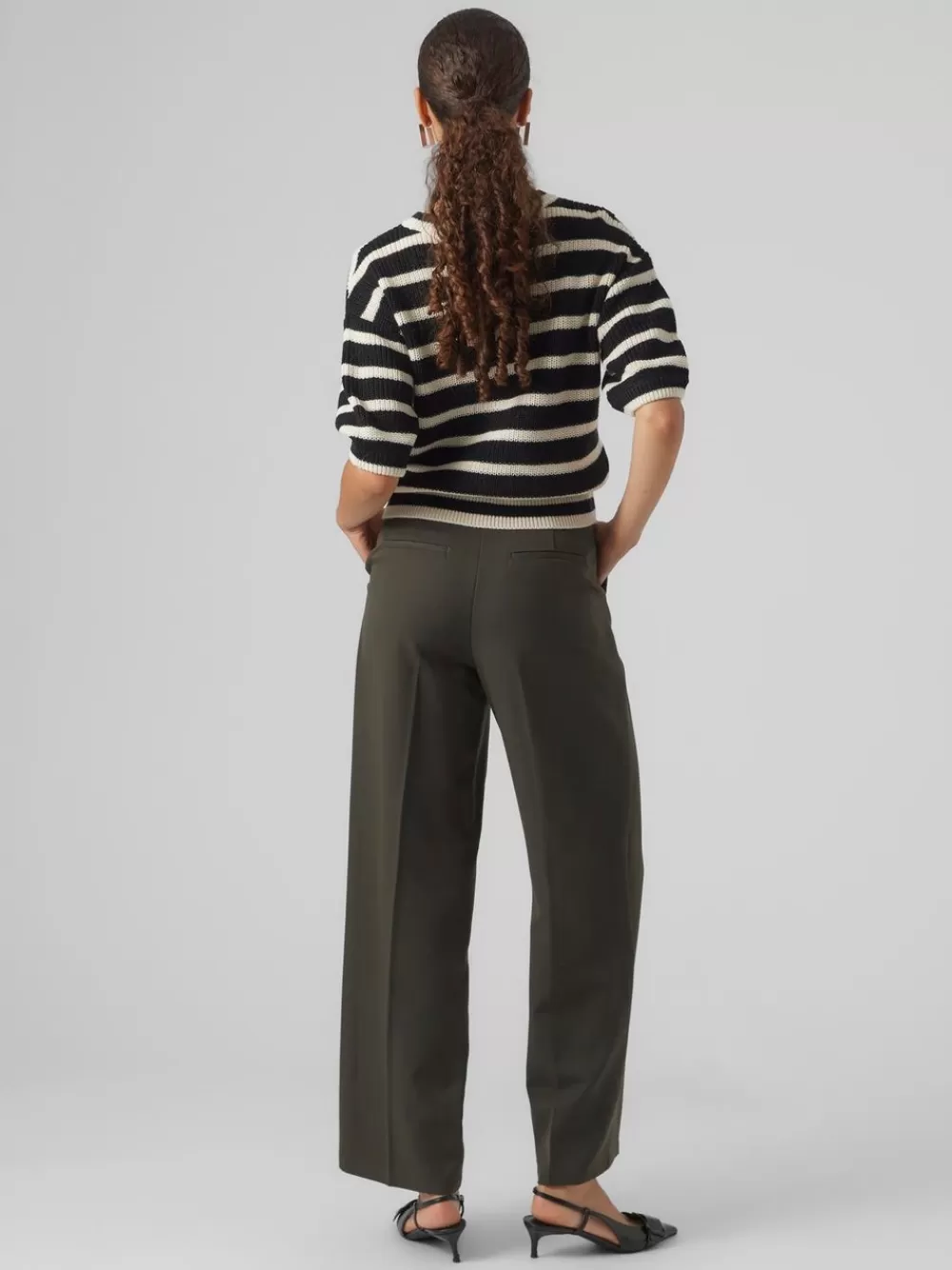 VERO MODA VMISABEL Normaali vyötärö Housut Peat Discount