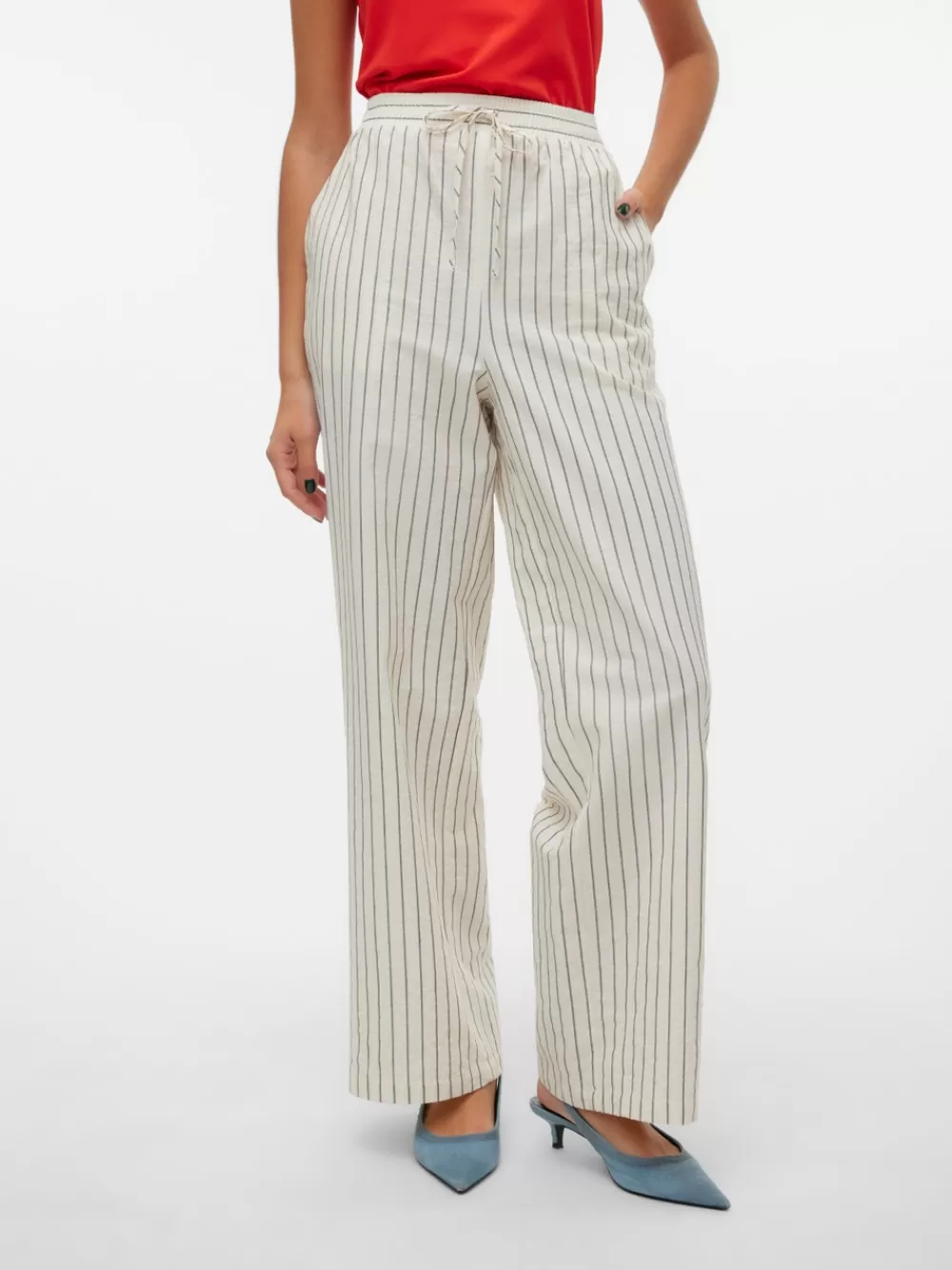 VERO MODA VMJACELYN Korkea vyötärö Housut Birch Cheap