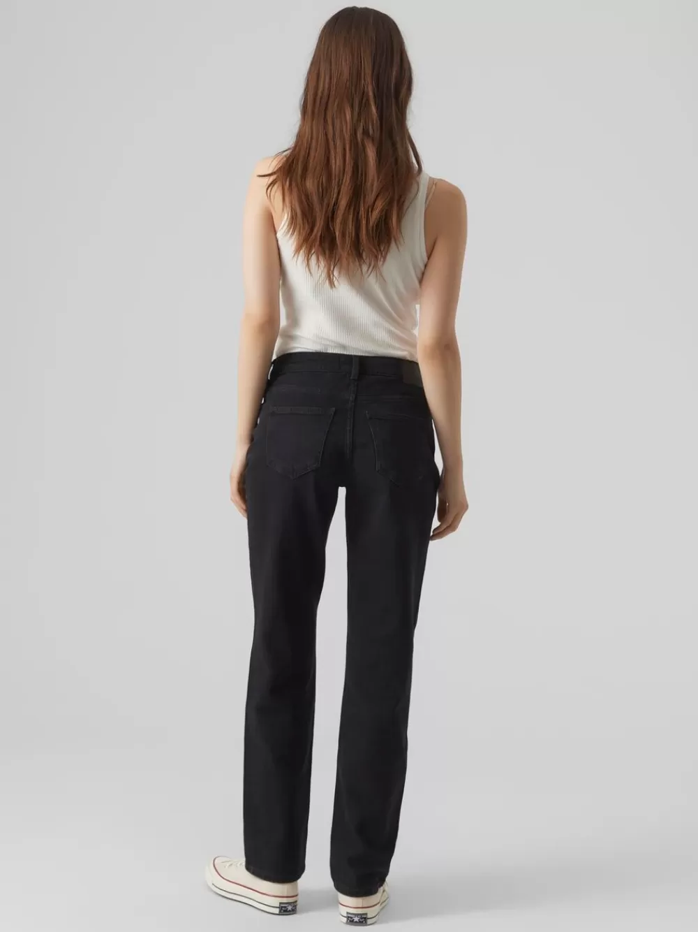 VERO MODA VMJADA Normaali vyötärö Straight fit Farkut Black Denim Flash Sale