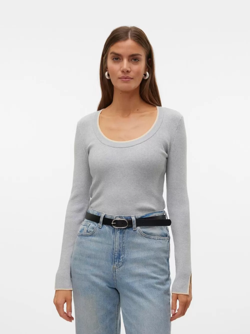 VERO MODA VMJOAN Neulepuserot Light Grey Melange Store