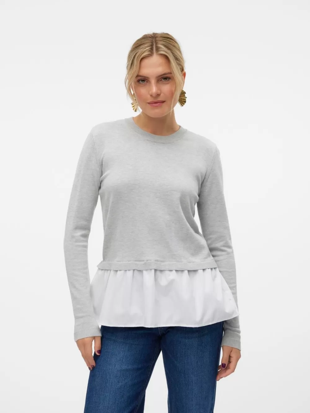 VERO MODA VMJOSE Neulepuserot Light Grey Melange Cheap
