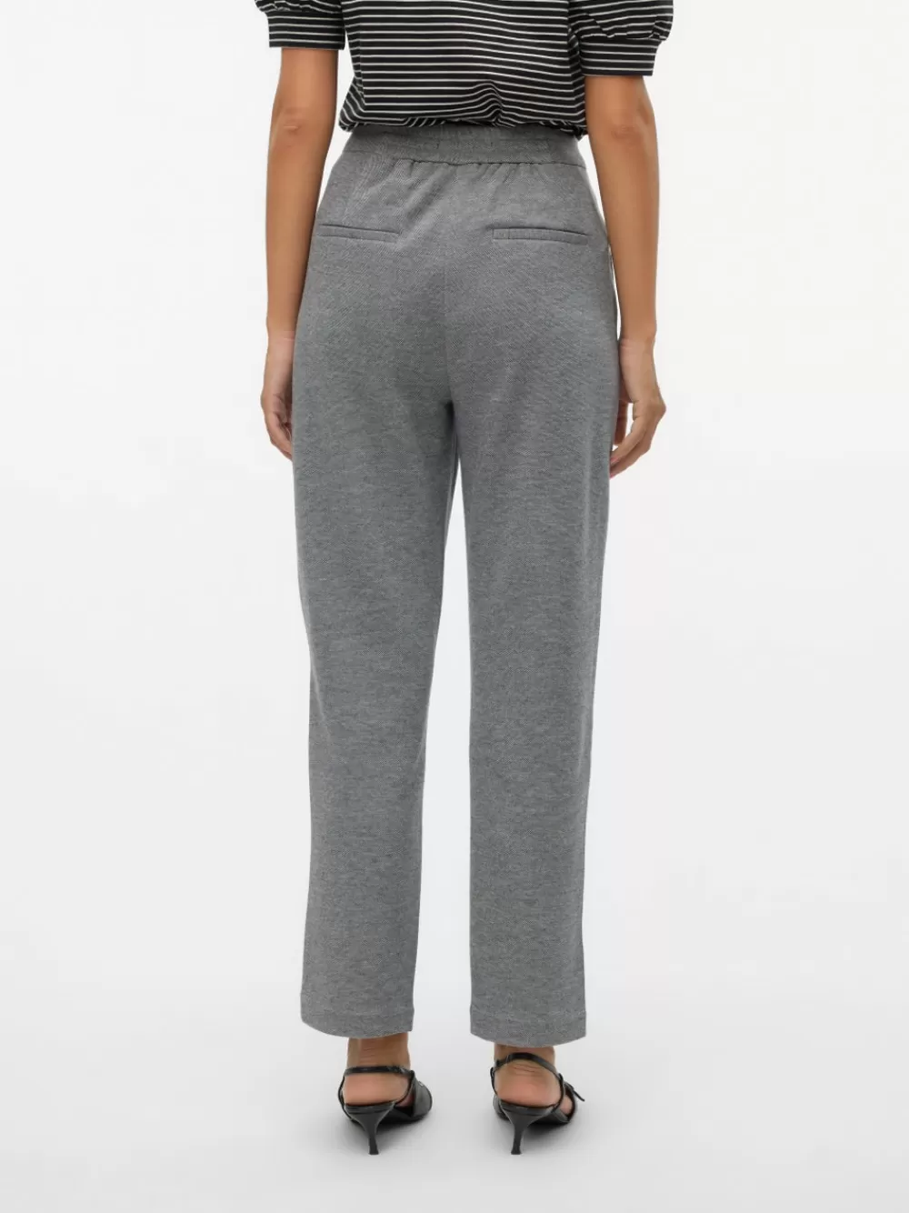 VERO MODA VMJULIA Normaali vyötärö Housut Dark Grey Melange Shop