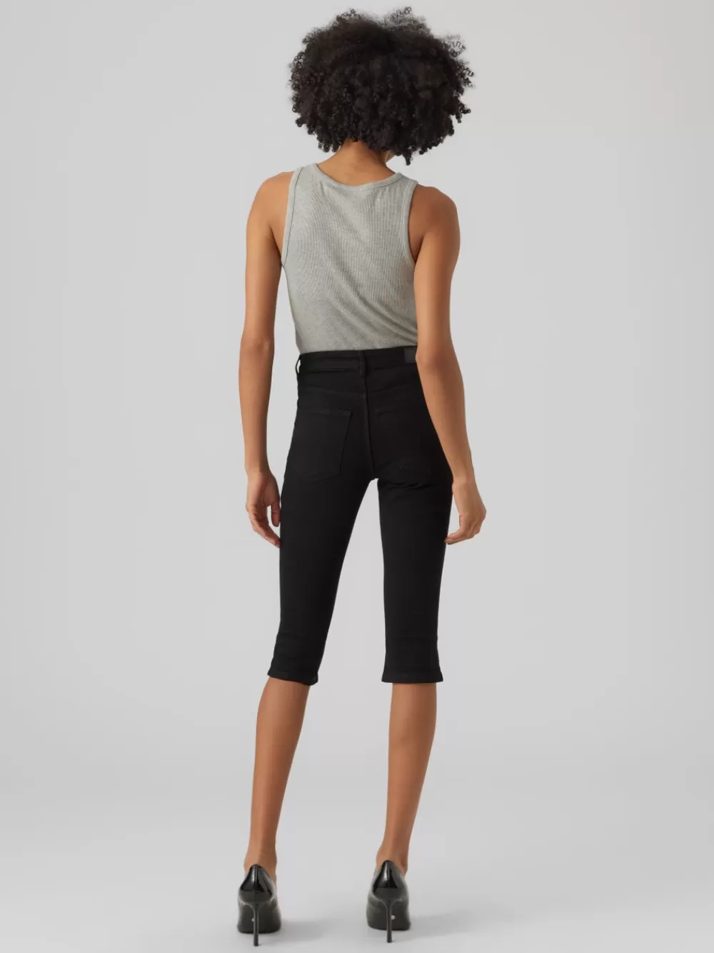 VERO MODA VMJUNE Normaali vyötärö Slim fit Farkut Black Flash Sale