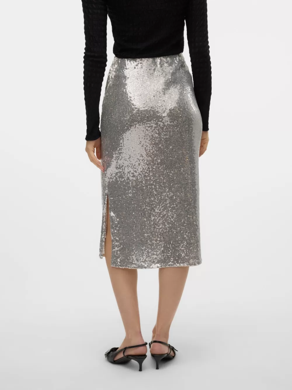 VERO MODA VMKAJE Normaali vyötärö Pitkä hame Silver Flash Sale