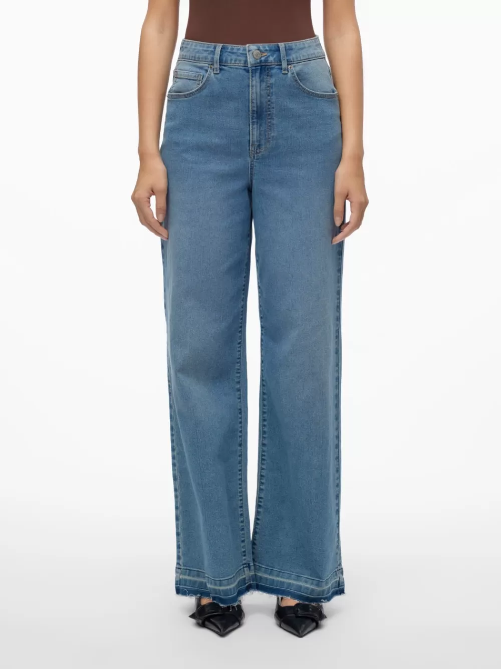 VERO MODA VMKATHY Korkea vyötärö Loose fit Farkut Light Blue Denim Online