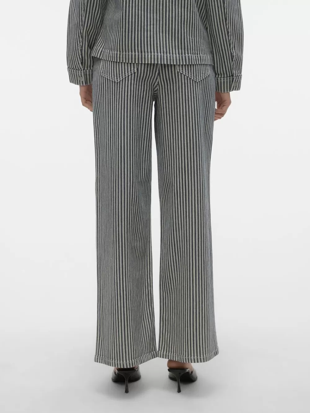 VERO MODA VMKATHY Korkea vyötärö Wide fit Farkut Medium Blue Denim New