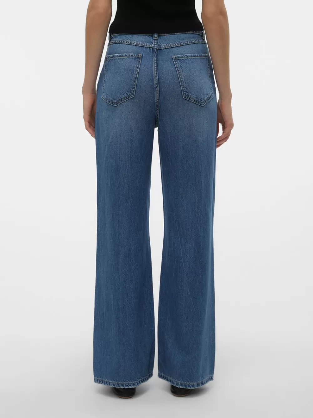 VERO MODA VMKATHY Wide fit Farkut Medium Blue Denim Shop