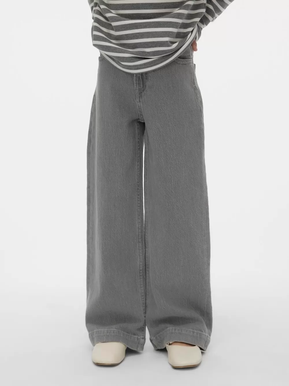 VERO MODA VMKENYA Korkea vyötärö Wide fit Farkut Medium Grey Denim Cheap