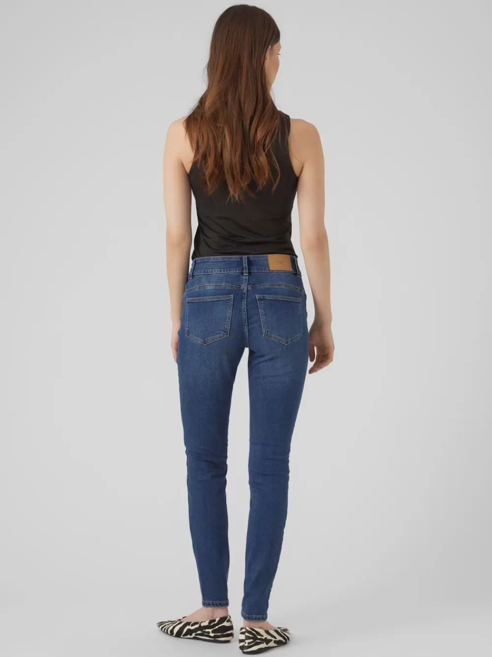 VERO MODA VMKIMMI Normaali vyötärö Slim fit Farkut Dark Blue Denim Fashion