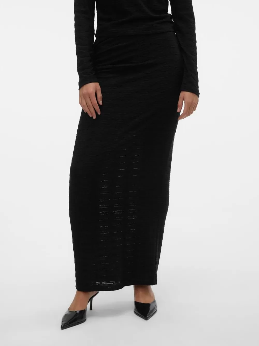 VERO MODA VMLALA Korkea vyötärö Pitkä hame Black Online
