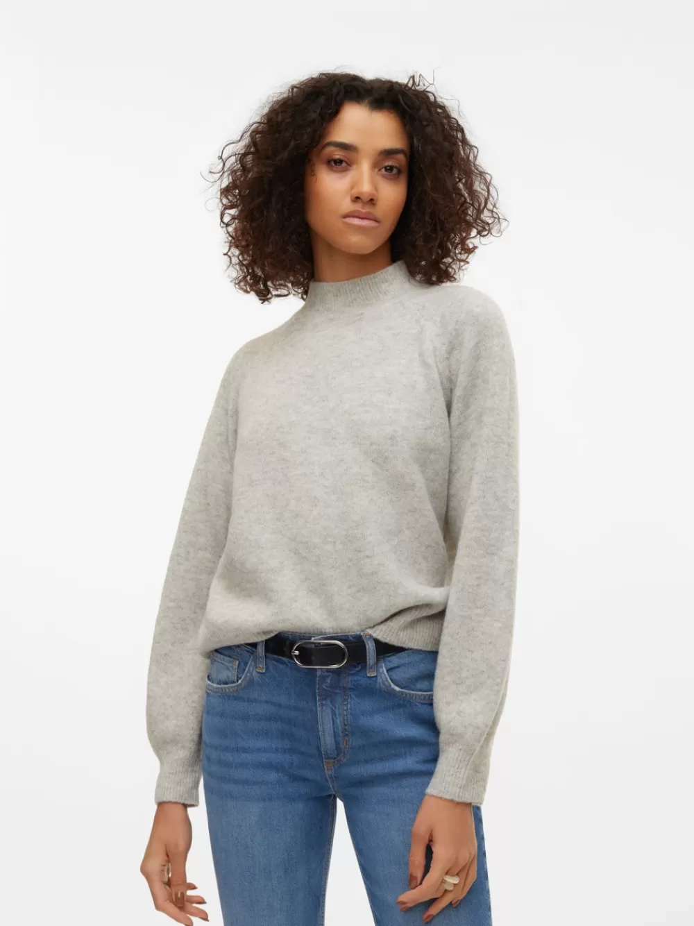 VERO MODA VMLEAF Neulepuserot Light Grey Melange Online