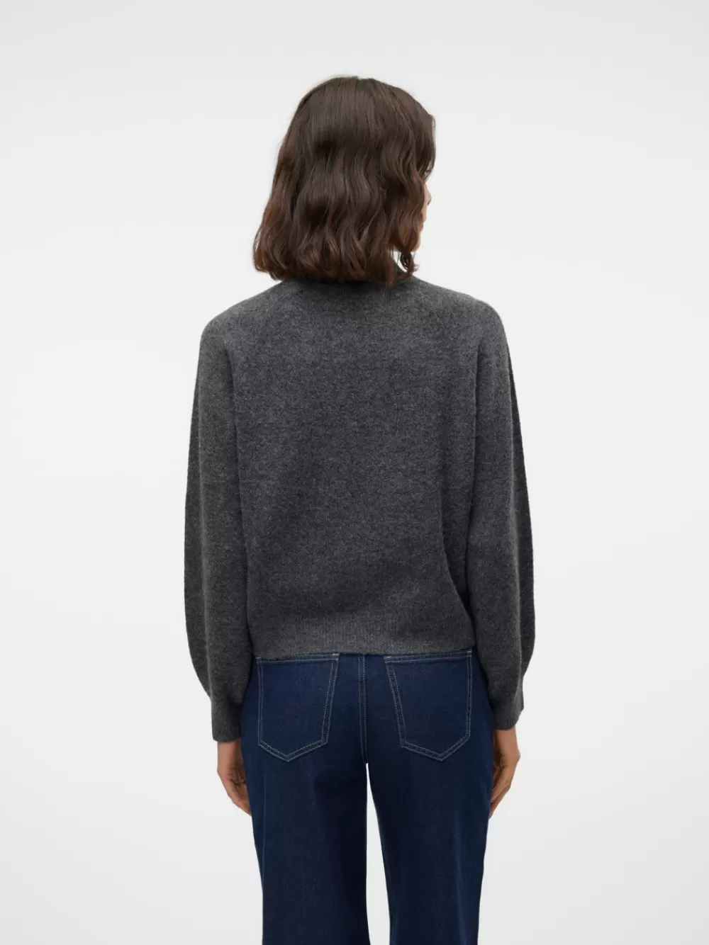 VERO MODA VMLEAF Neulepuserot Dark Grey Melange Fashion