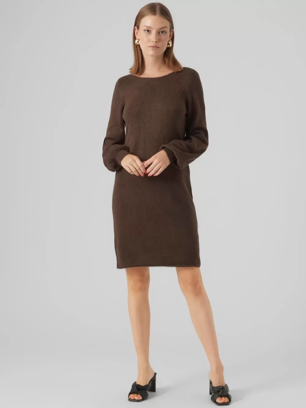 VERO MODA VMLEFILE Lyhyt mekko Chocolate Brown Cheap