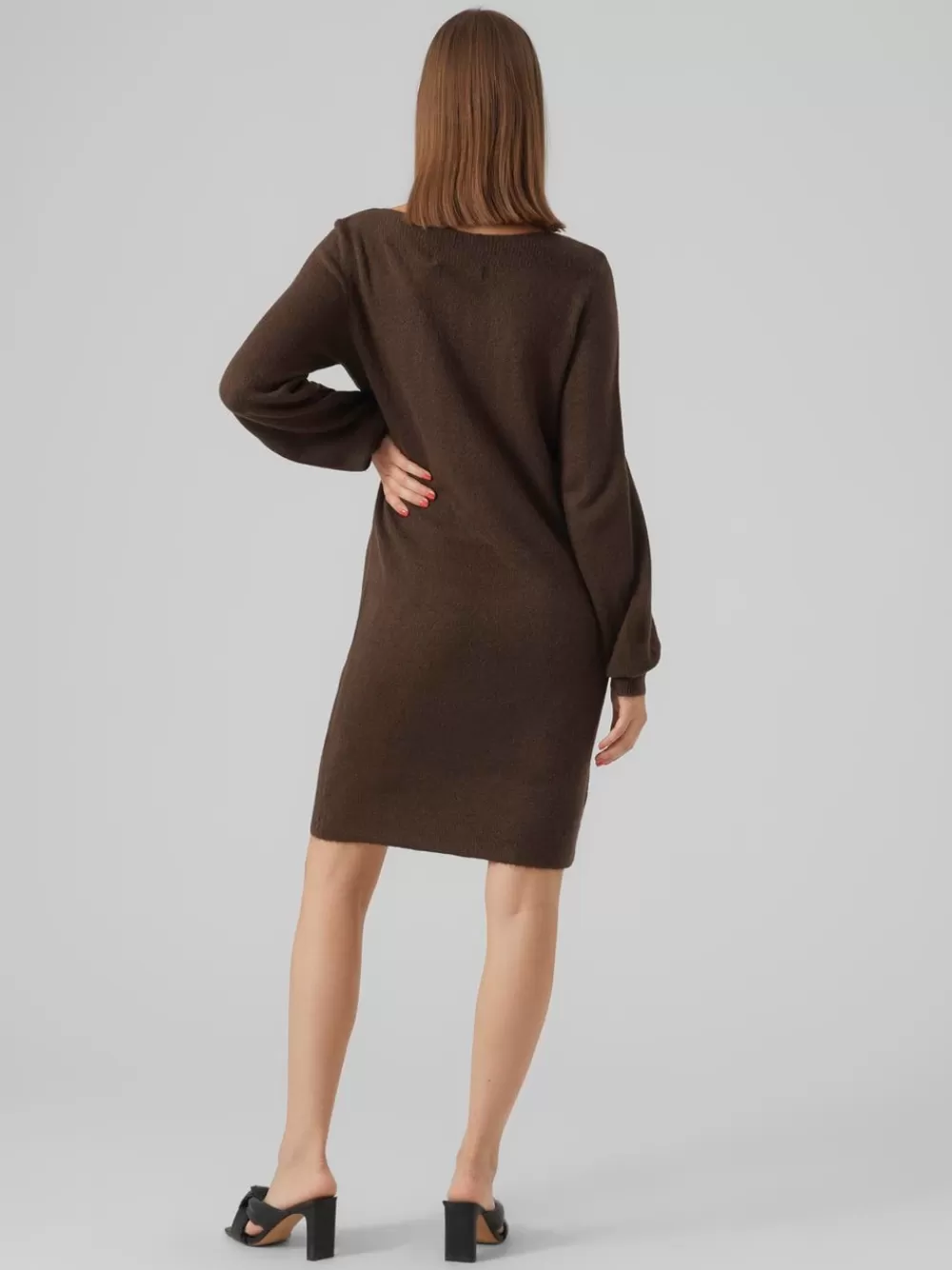 VERO MODA VMLEFILE Lyhyt mekko Chocolate Brown Cheap