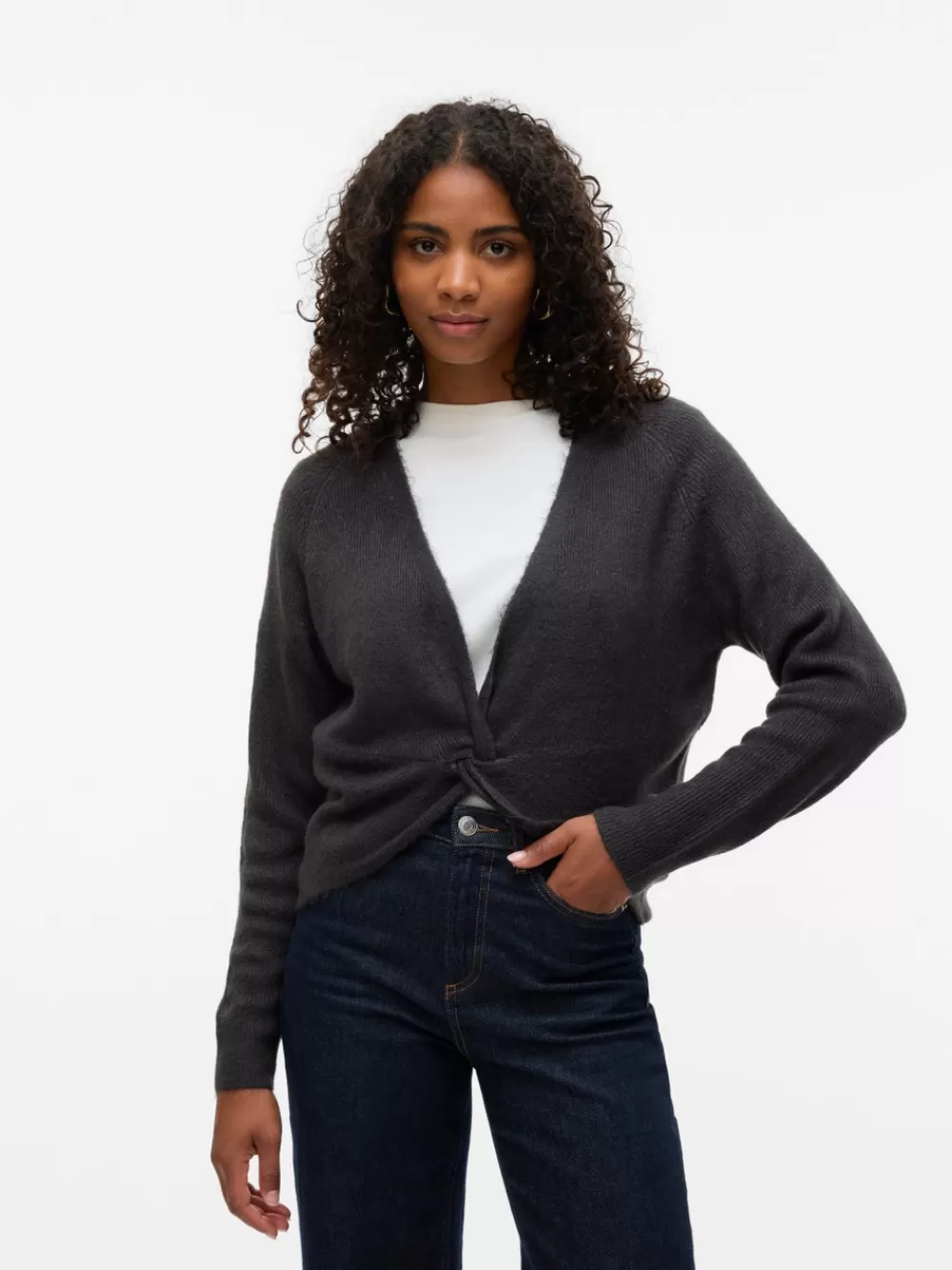 VERO MODA VMLEFILE Neulepuserot Dark Grey Melange Online