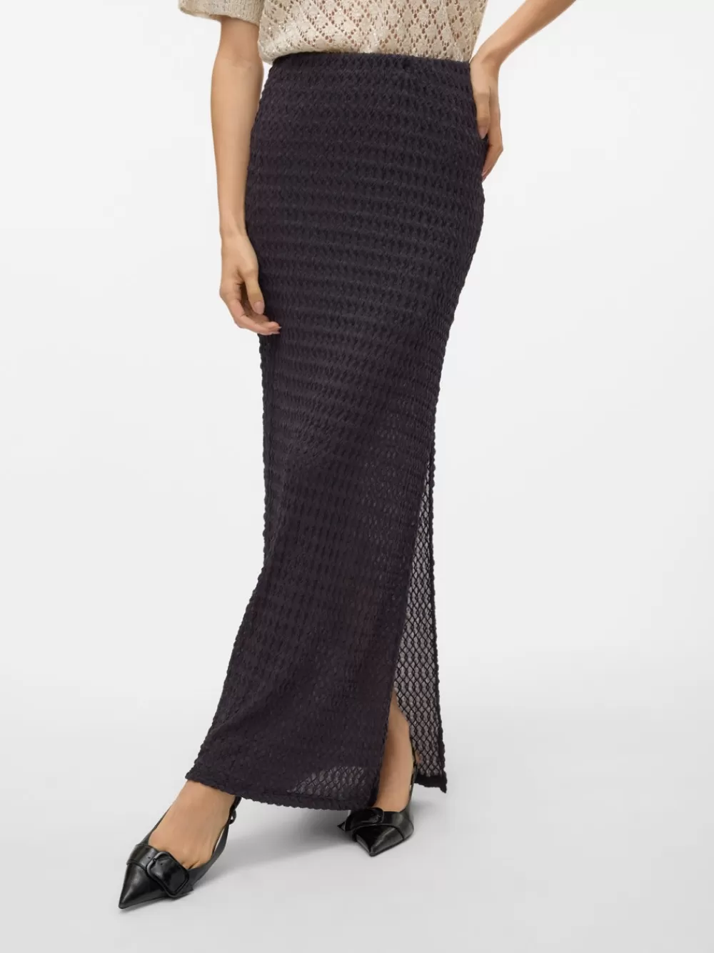 VERO MODA VMLESLIE Pitkä hame Asphalt Hot