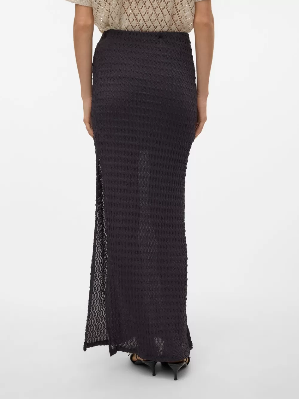 VERO MODA VMLESLIE Pitkä hame Asphalt Hot