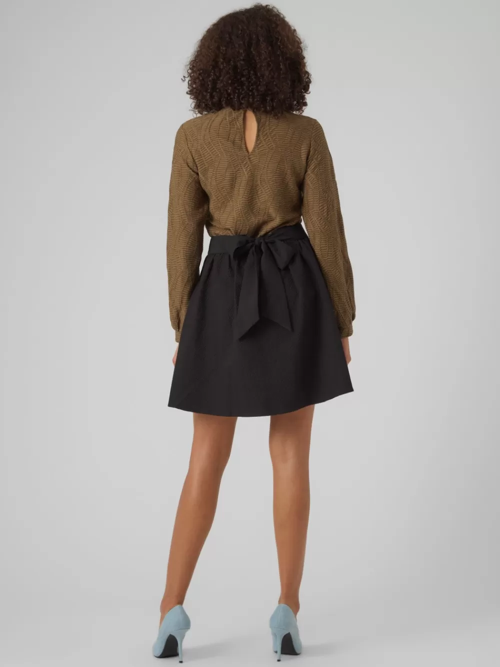 VERO MODA VMLEXI Korkea vyötärö Lyhyt hame Black Cheap