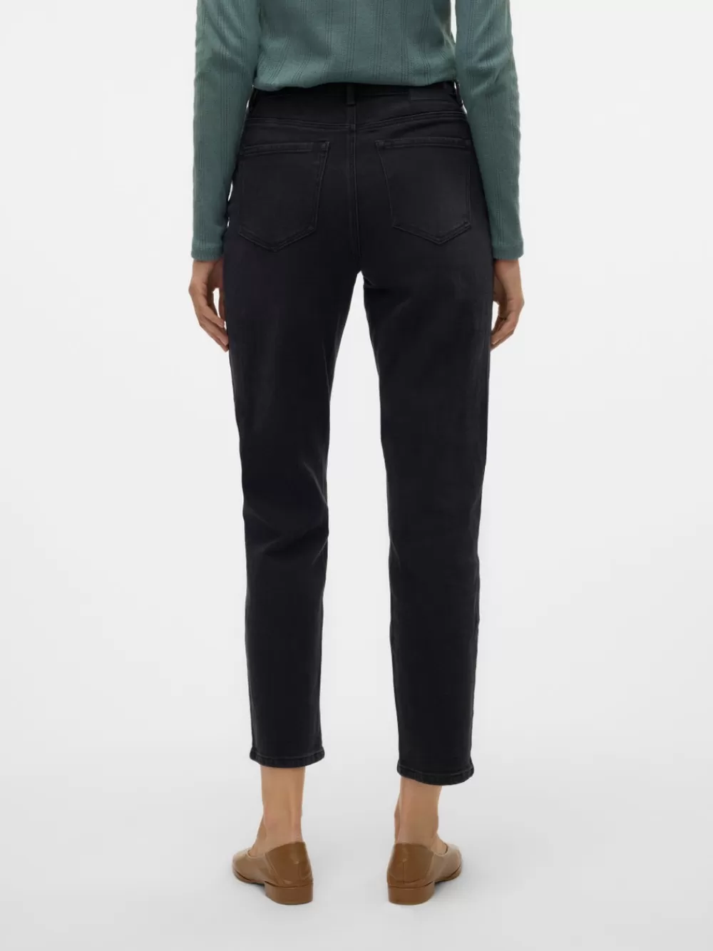 VERO MODA VMLINDA Korkea vyötärö Mom fit Farkut Black Denim Online