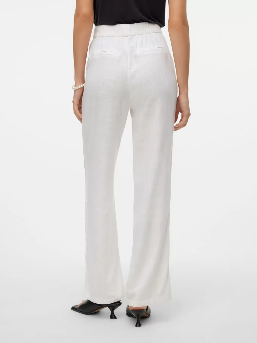 VERO MODA VMLINE Normaali vyötärö Housut Snow White Fashion