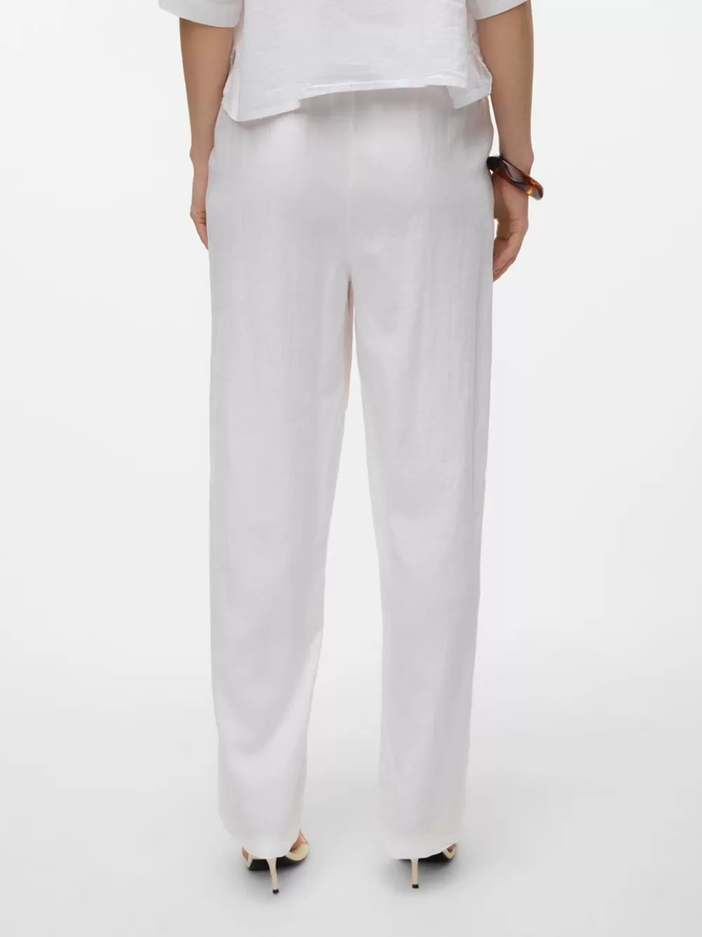 VERO MODA VMLINN Normaali vyötärö Housut Snow White Best