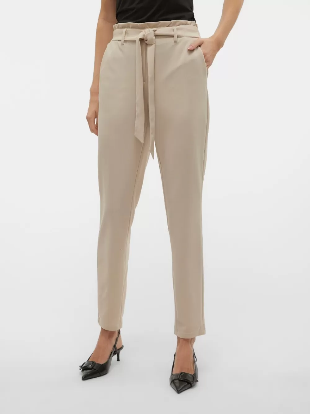 VERO MODA VMLIVA Korkea vyötärö Housut Silver Lining Hot