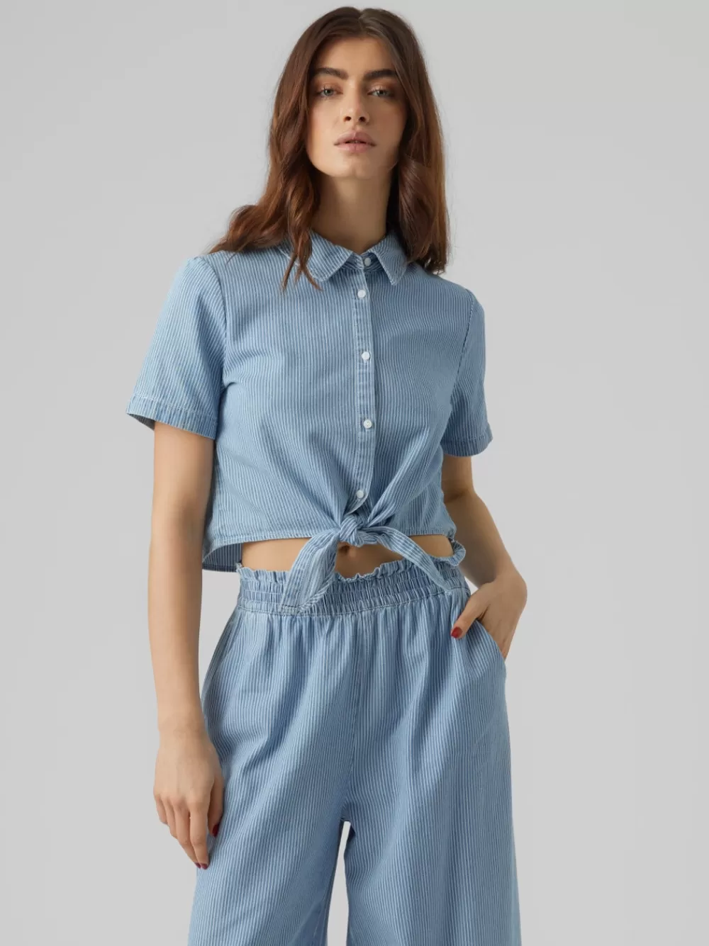 VERO MODA VMLIVA Paidat Light Blue Denim Hot