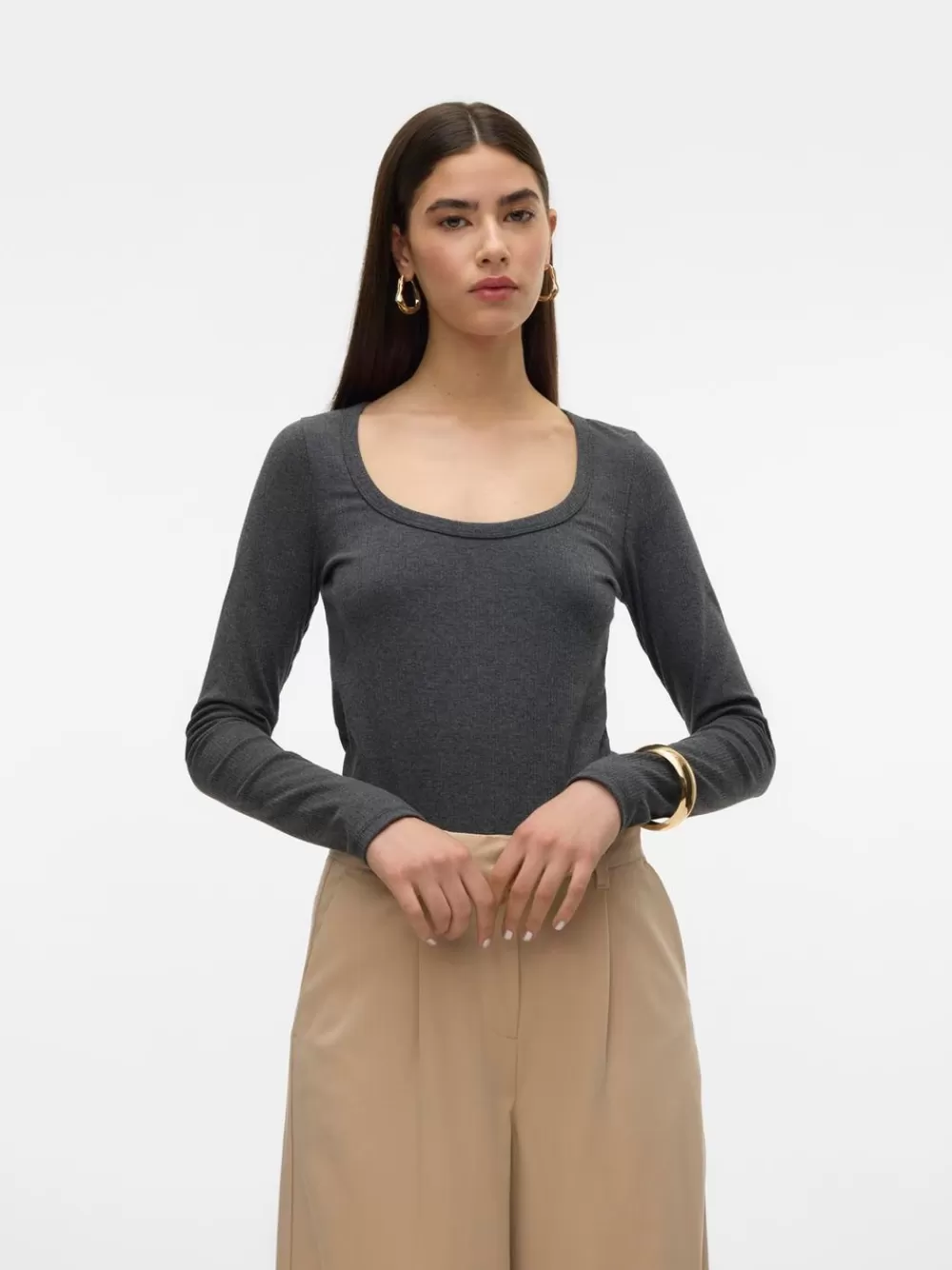 VERO MODA VMLOA Topit Dark Grey Melange Clearance