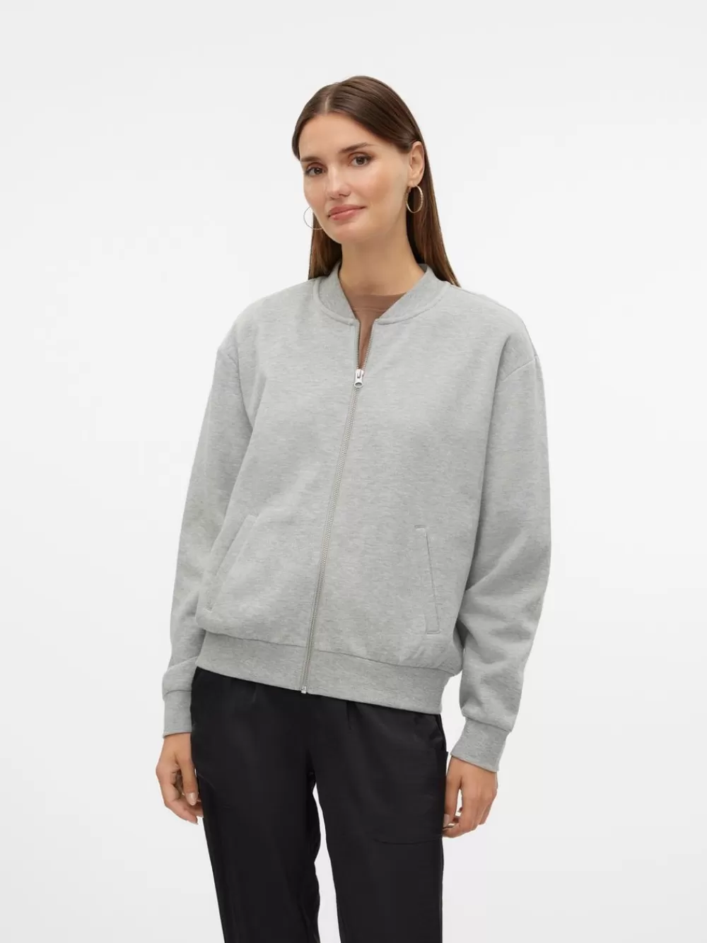 VERO MODA VMLONNIE Collegetakit Light Grey Melange Best Sale