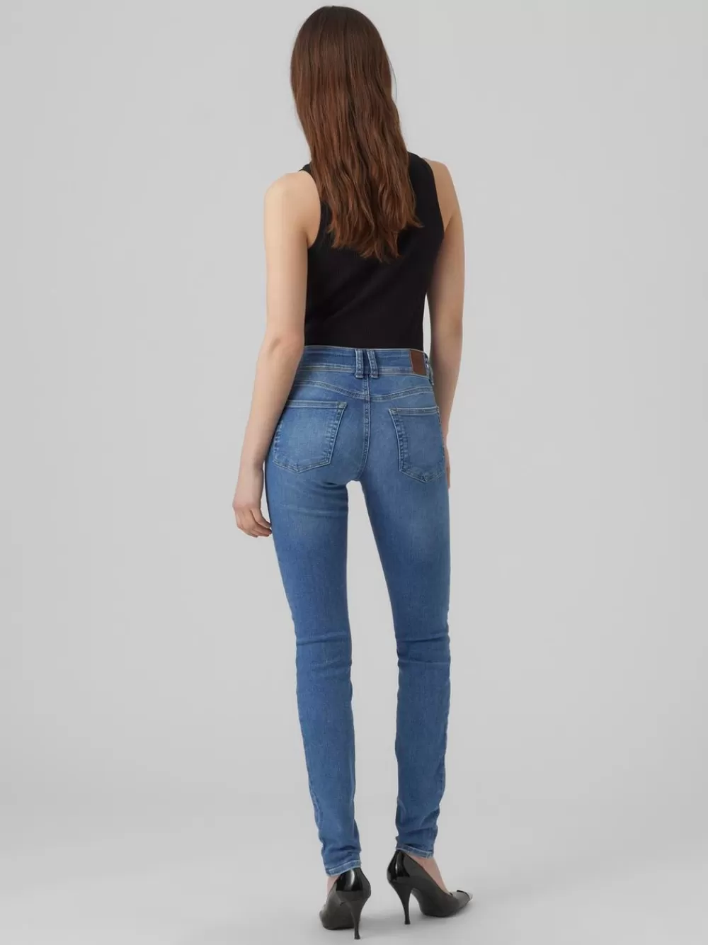 VERO MODA VMLUISA Slim fit Farkut Medium Blue Denim New
