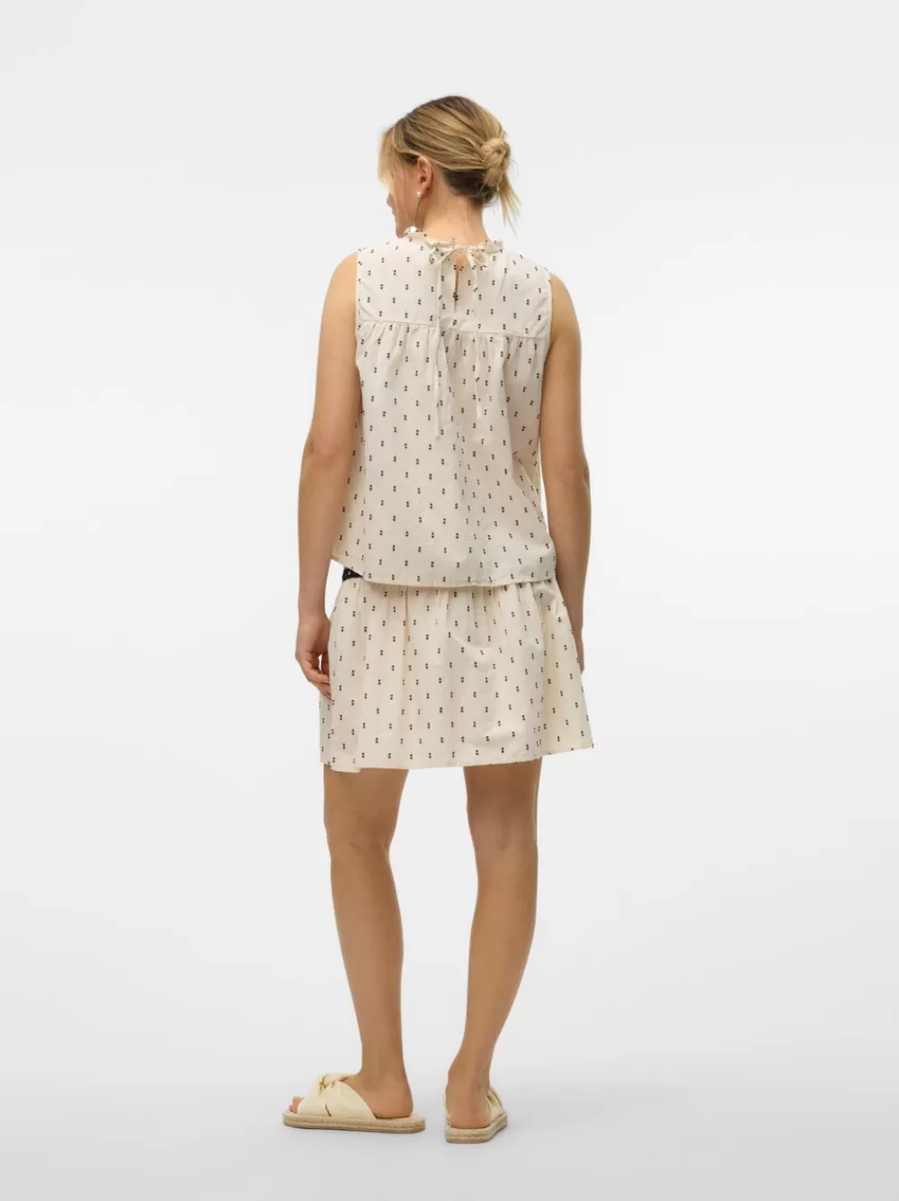 VERO MODA VMLULU Korkea vyötärö Lyhyt hame Oatmeal Hot