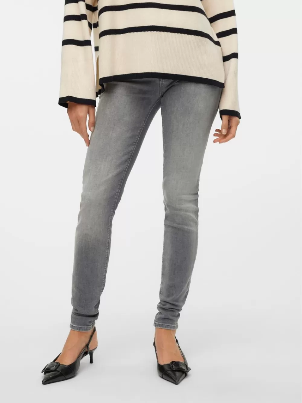 VERO MODA VMLUX Normaali vyötärö Slim fit Farkut Medium Grey Denim Flash Sale
