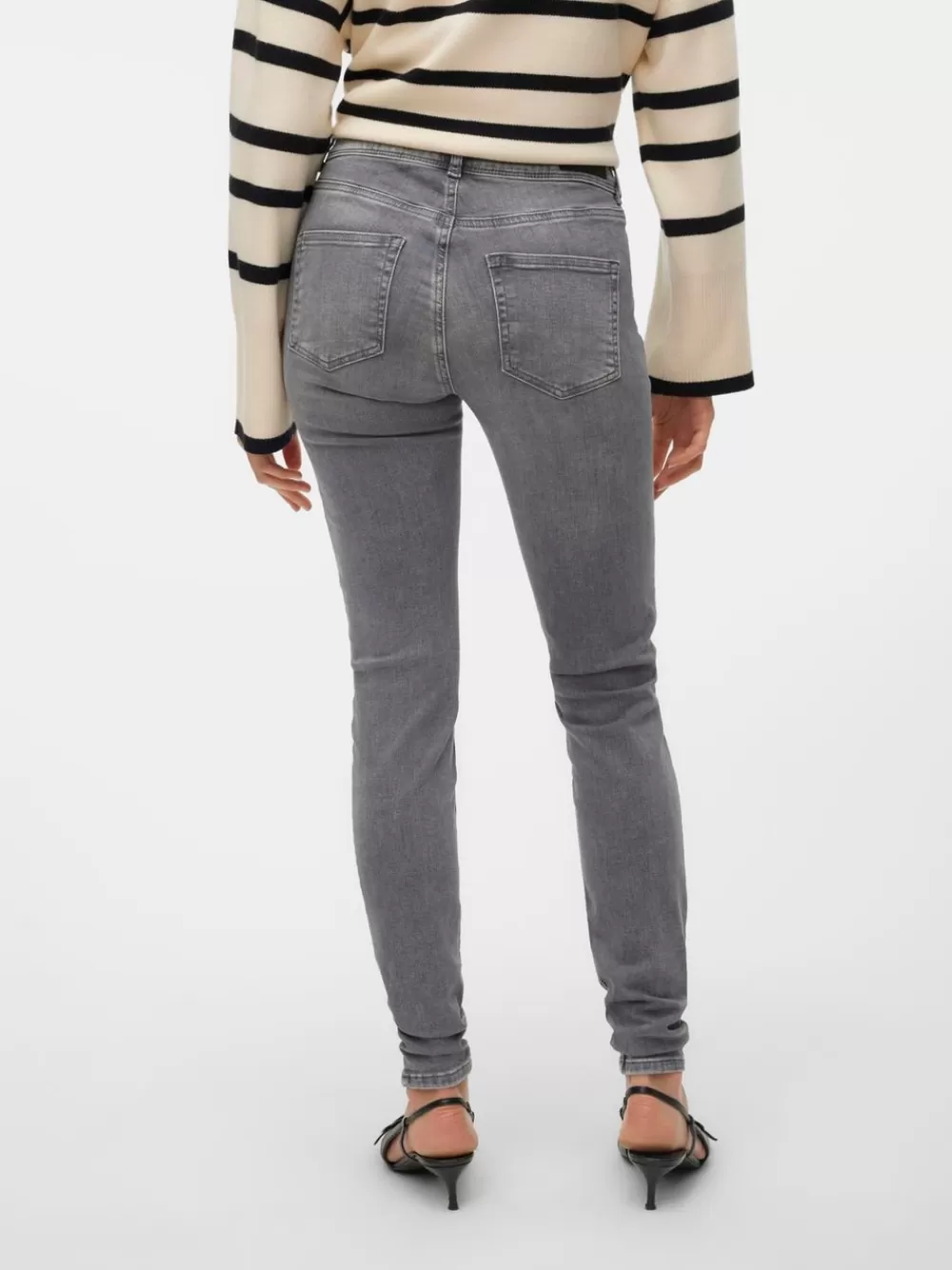 VERO MODA VMLUX Normaali vyötärö Slim fit Farkut Medium Grey Denim Flash Sale