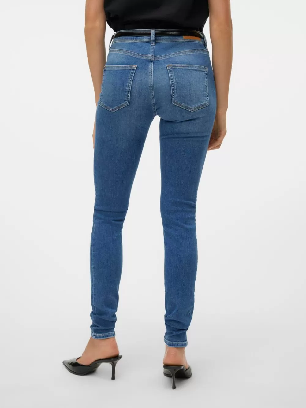 VERO MODA VMLUX Normaali vyötärö Slim fit Farkut Medium Blue Denim Outlet