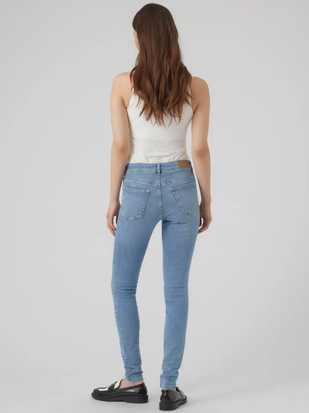 VERO MODA VMLUX Normaali vyötärö Slim fit Farkut Light Blue Denim Discount