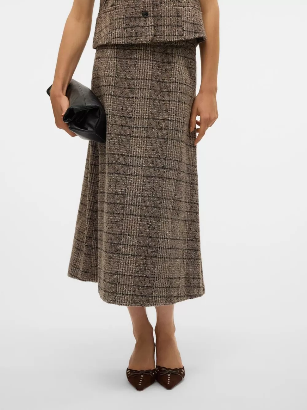 VERO MODA VMMARIN Korkea vyötärö Midihame Black Clearance